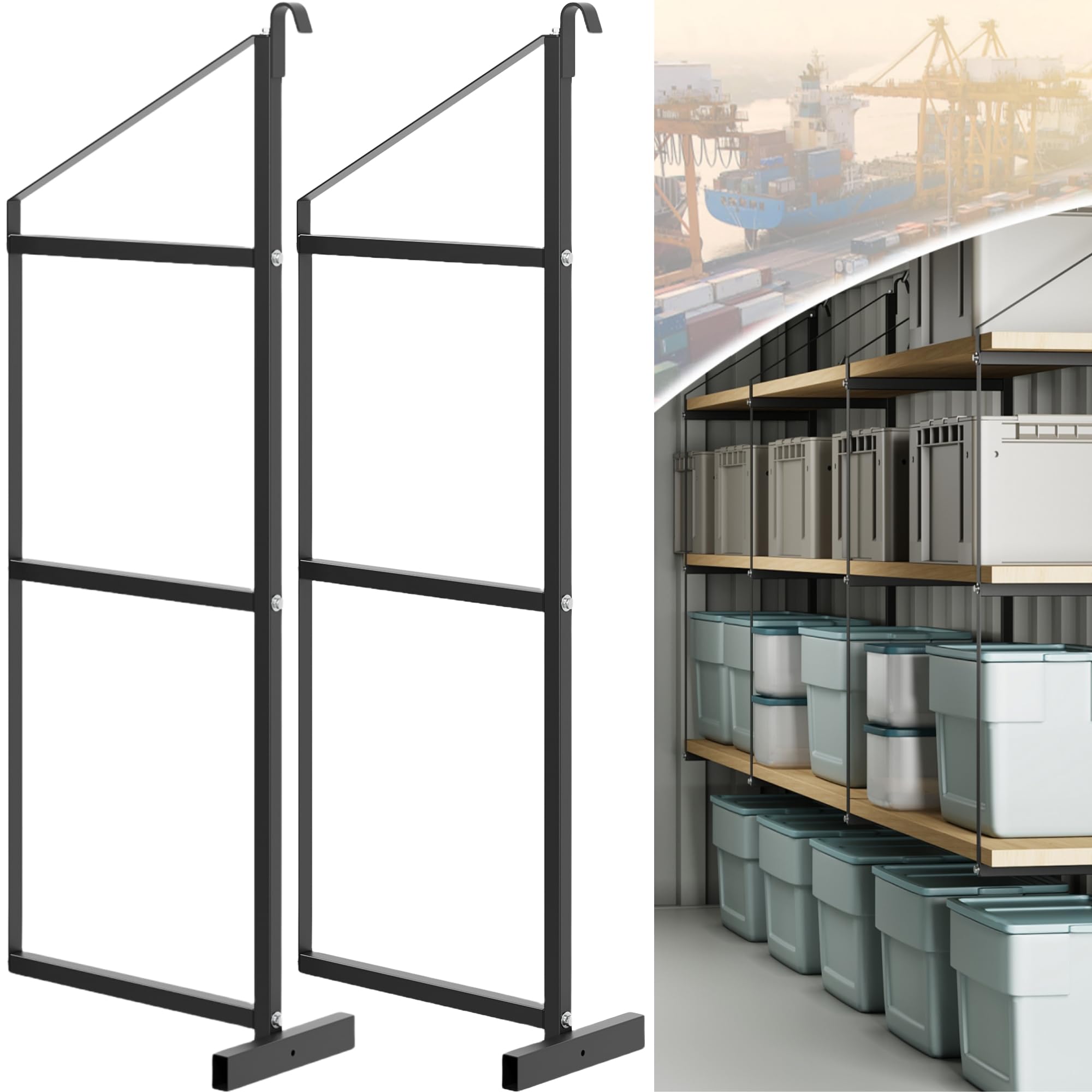 Amazon.com: COZONY 2 Pack Shipping Container Shelving Brackets 3