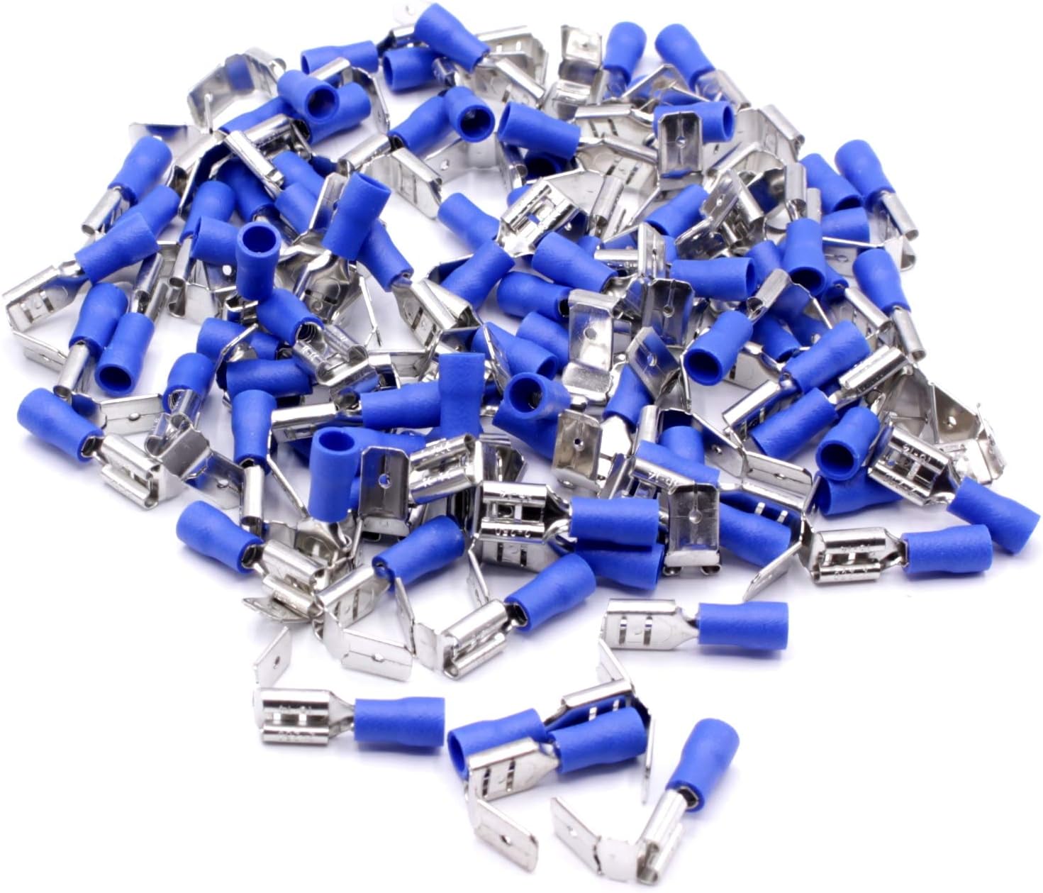 200x Flachstecker Flachsteckhülsen Kabelschuh Mit Isolation