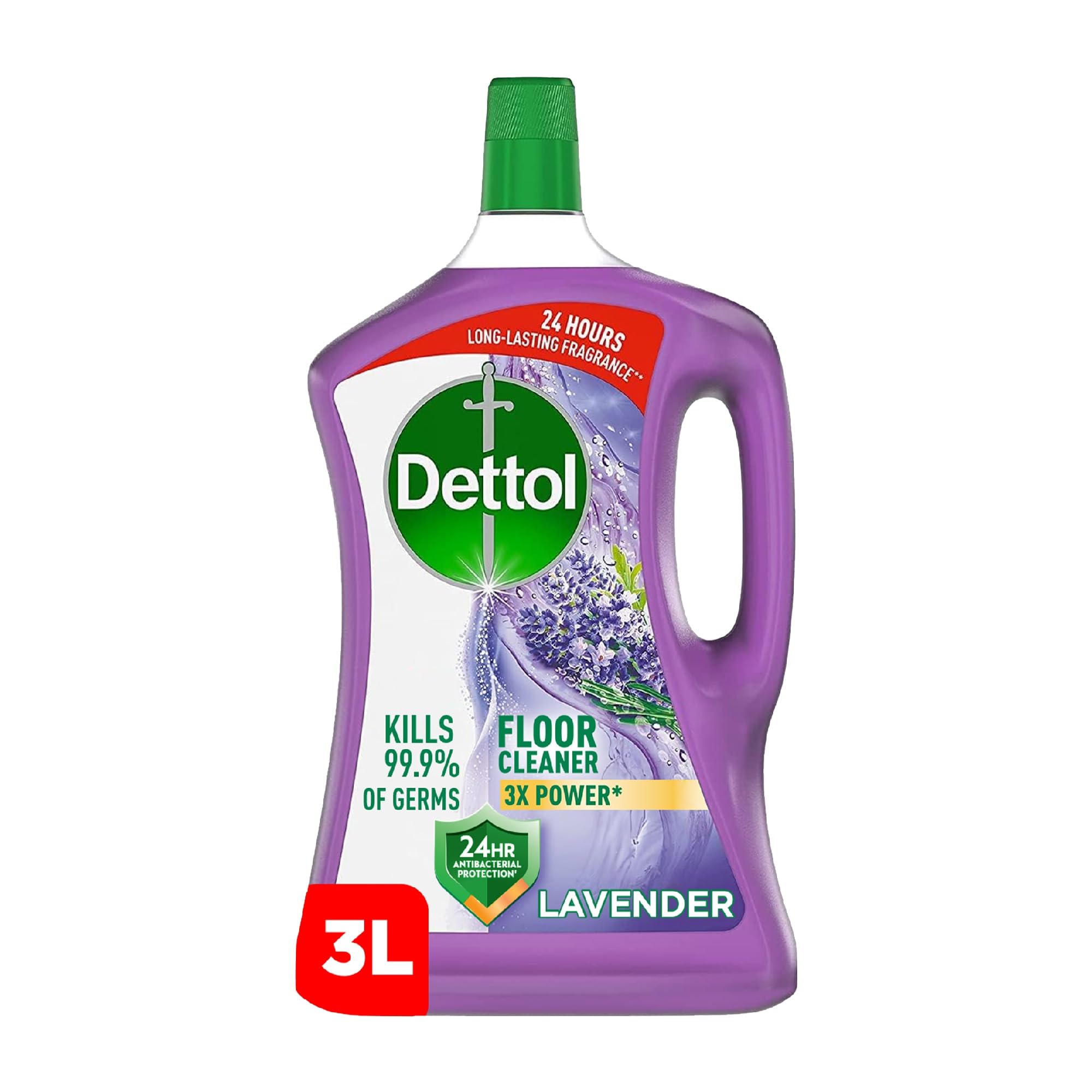 Dettol Antibacterial Power Floor Cleaner Lavender Scent, 3L