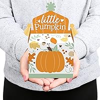 Vista 7 de Big Dot of Happiness Little Pumpkin - Caja de golosinas para fiestas – Fiesta de cumpleaños de otoño o baby shower – Juego de 12