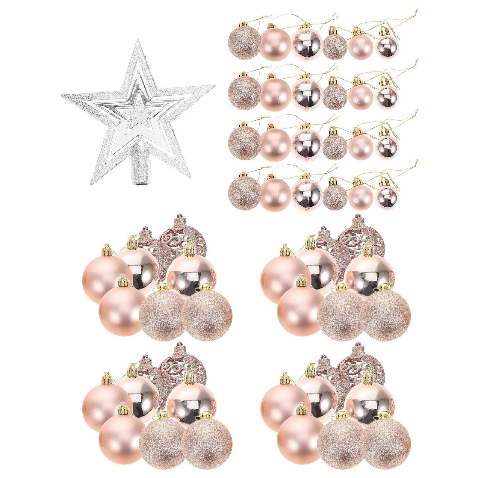 PRETYZOOM 100pezzi Palline Natalizie in Abs Decorazioni per Albero Festivo Resistenti e Non Friccionali per Feste e Case