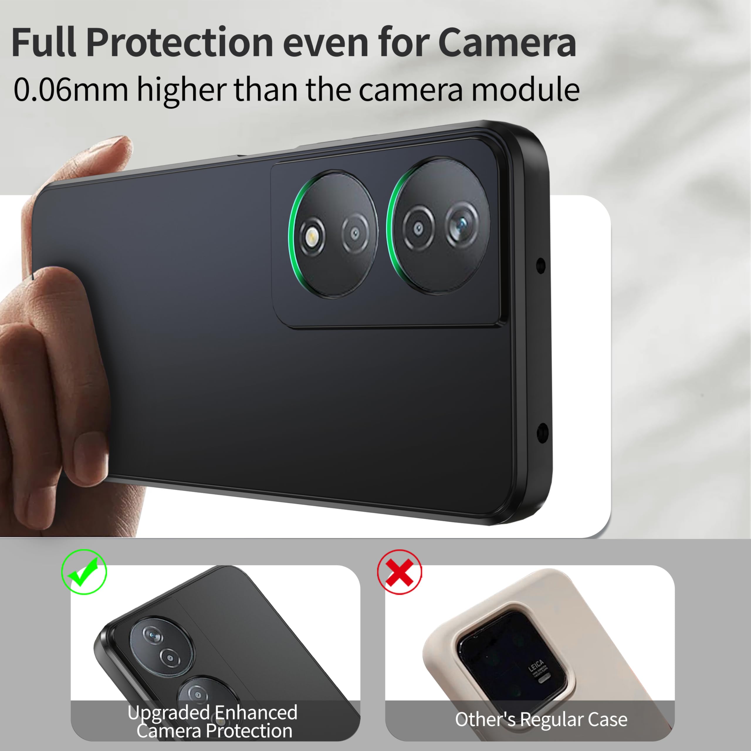 MOJIA Cover Per Honor 50 PRO - Custodia Portafoglio In PU Con Supporto E Slot Per Carte (Nero) - 3