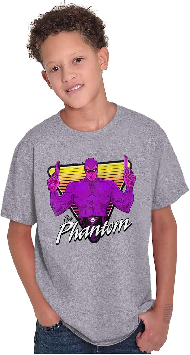 The Phantom Vintage Superhero Crewneck T Shirts Boy Girl
