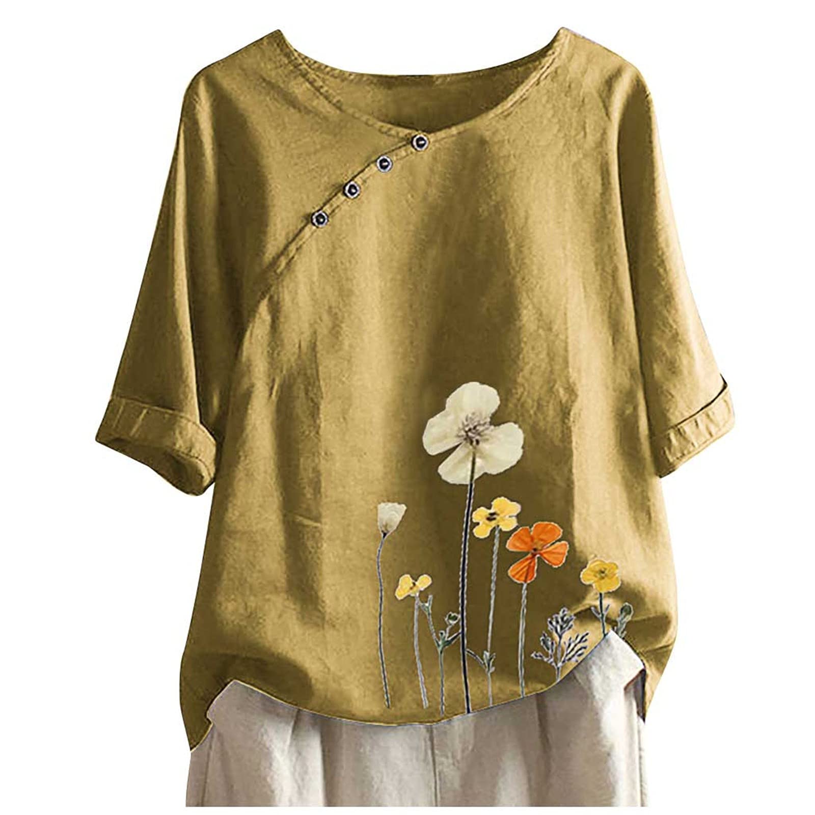 Skang Camisas Mujer Camisa de con Botones para Mujer Vestidos de Fiesta Mujer Elegantes