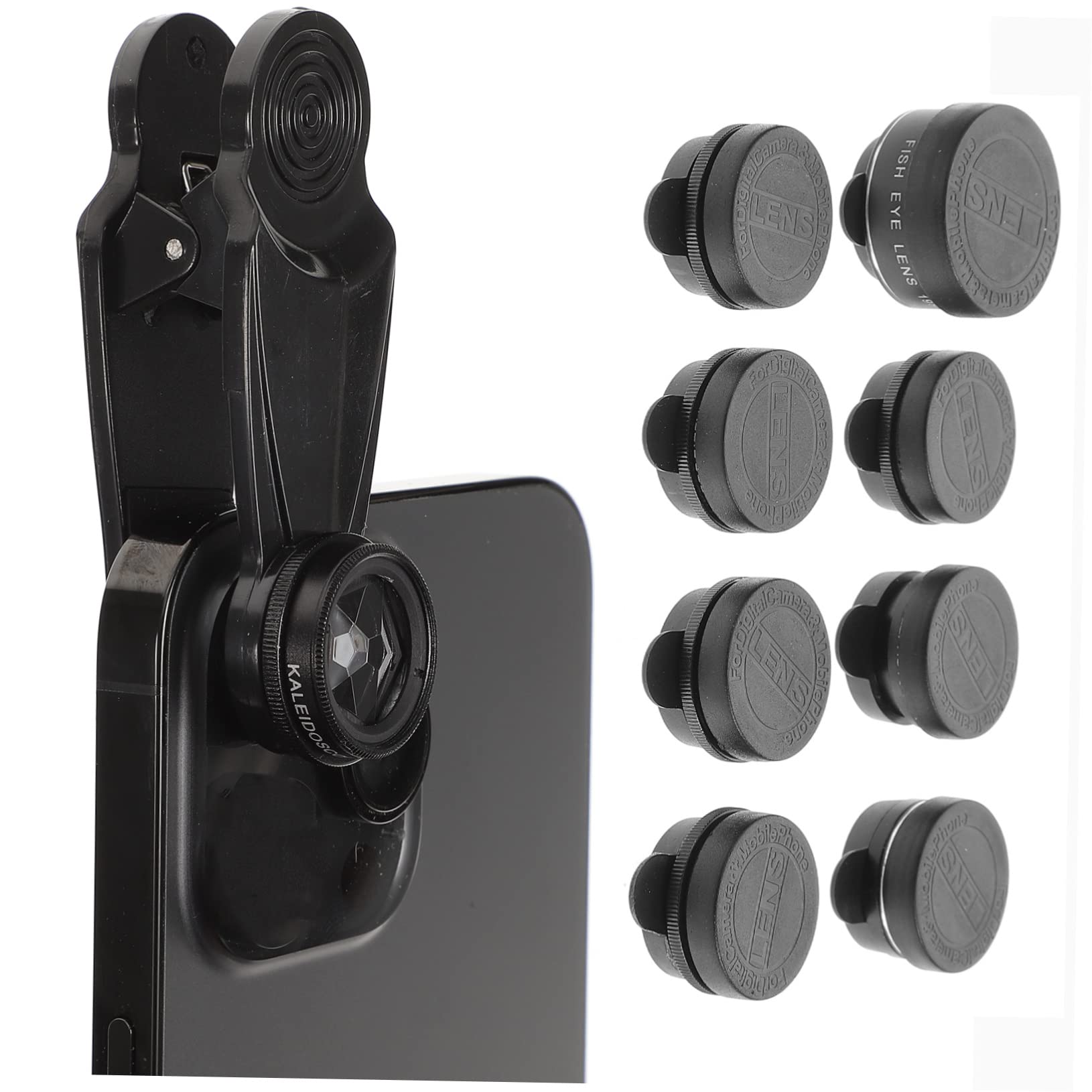Gadpiparty Kit Per Fotocamera Fisheye e Grandangolo Per Fotocamera Materiale Di Nero