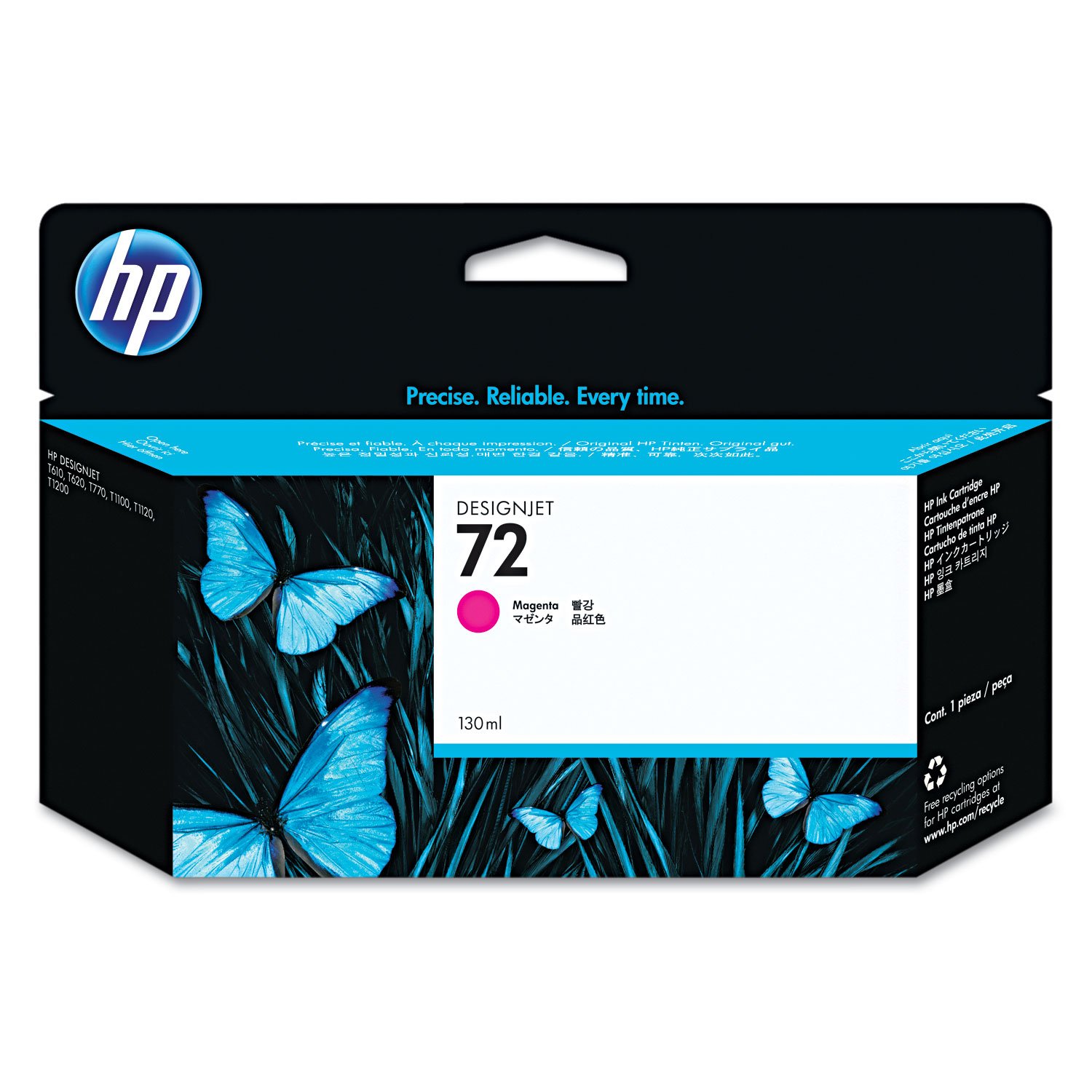 HP HP 72 - C9372A - 1 x Magenta - Ink cartridge - For DesignJet T1100, T1120, T1200, T1300, T2300, T610, T620, T770, T790, T795