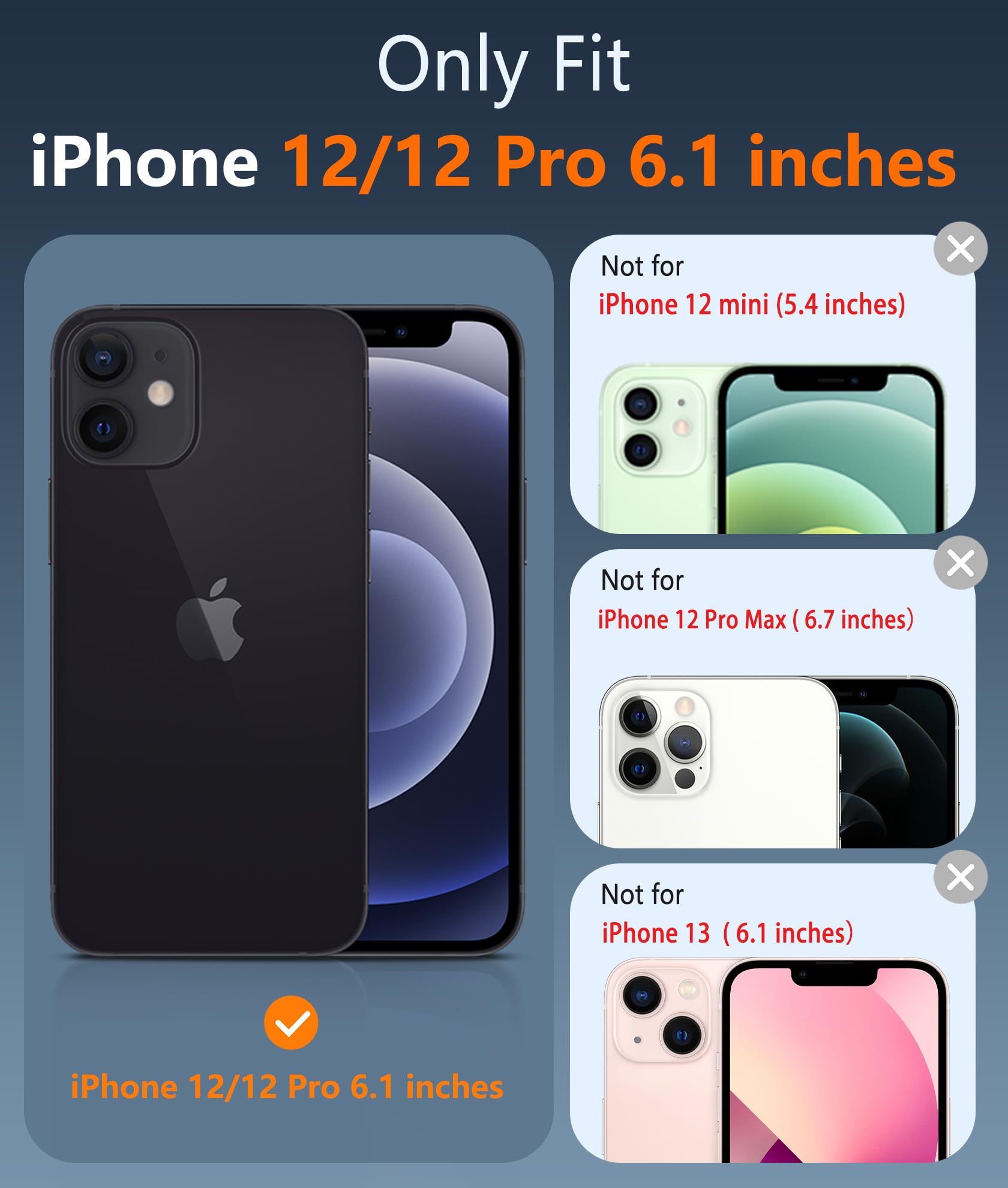 Amazon.com: FNTCASE for iPhone 12/iPhone 12 Pro Case Black