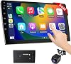 Haudio 9 Inch Wireless 2 din Car Stereo,with Wireless Carplay and Android Auto, IPS Touch Screen,with Backup Camera,Mirror Link,FM Audio Receivers,GPS Navigation, Bluetooth5.0/Voice Control