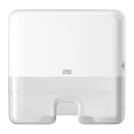 Tork 552100 Dispensador de Toallas de Mano entreplegadas / despachador de Papel secamanos de Tork Compatible con el Sistema H2, 29,5x30,2x10,1, Blanco