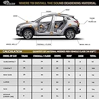 Vista 6 de Siless Max 120 mil (3mm) 1.83 m² Alfombrilla de amortiguación de sonido para automóvil - Aislante de sonido automotriz de butilo