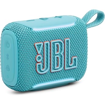 JBL GO5 Bluetooth Speaker, USB C Charging, IP68 Dustproof, Waterproof, Lossless Playback, Ambient Edge Light, AirTouch, Stereo Pairing, Small, App Compatible, Auracast Compatible, Passive Radiator