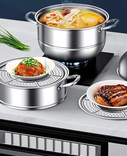 Miniatura 8 de Cesta de vapor para verduras, cesta plegable de acero inoxidable para cocinar mariscos y pescados vegetarianos, expandible para adaptarse a ollas de