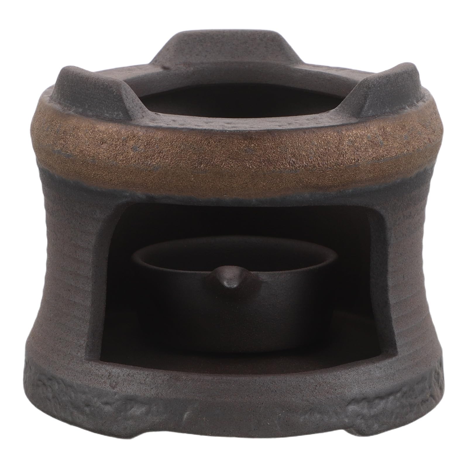 Calentador de tetera de cerámica SHINEOFI base de calor artesanal con vela para camping y té