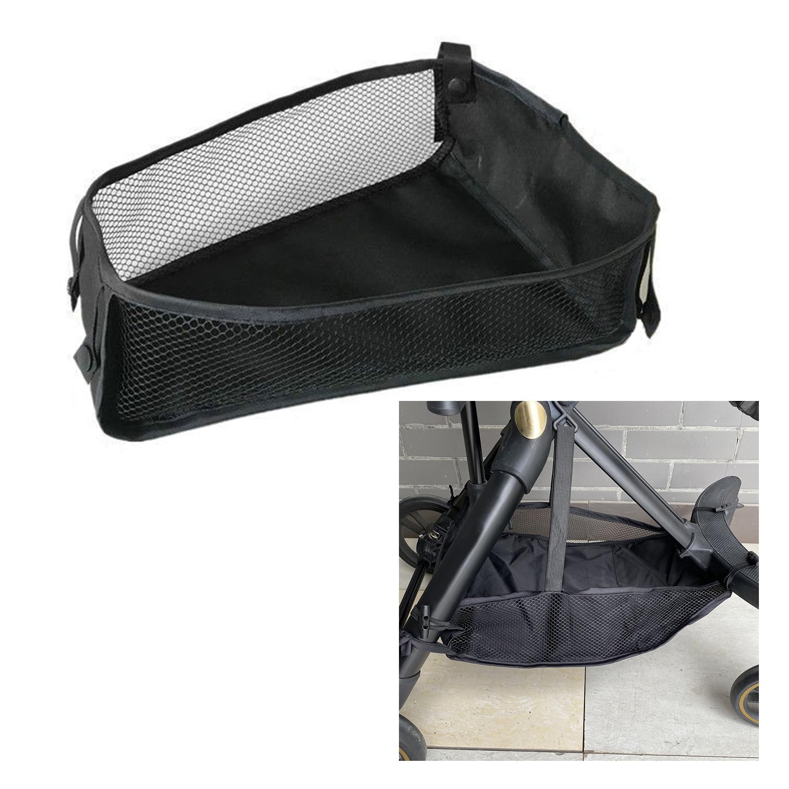 Cestino durevole per passeggino, carrozzina, organizer per borsa portaoggetti per passeggino, accessorio per passeggino