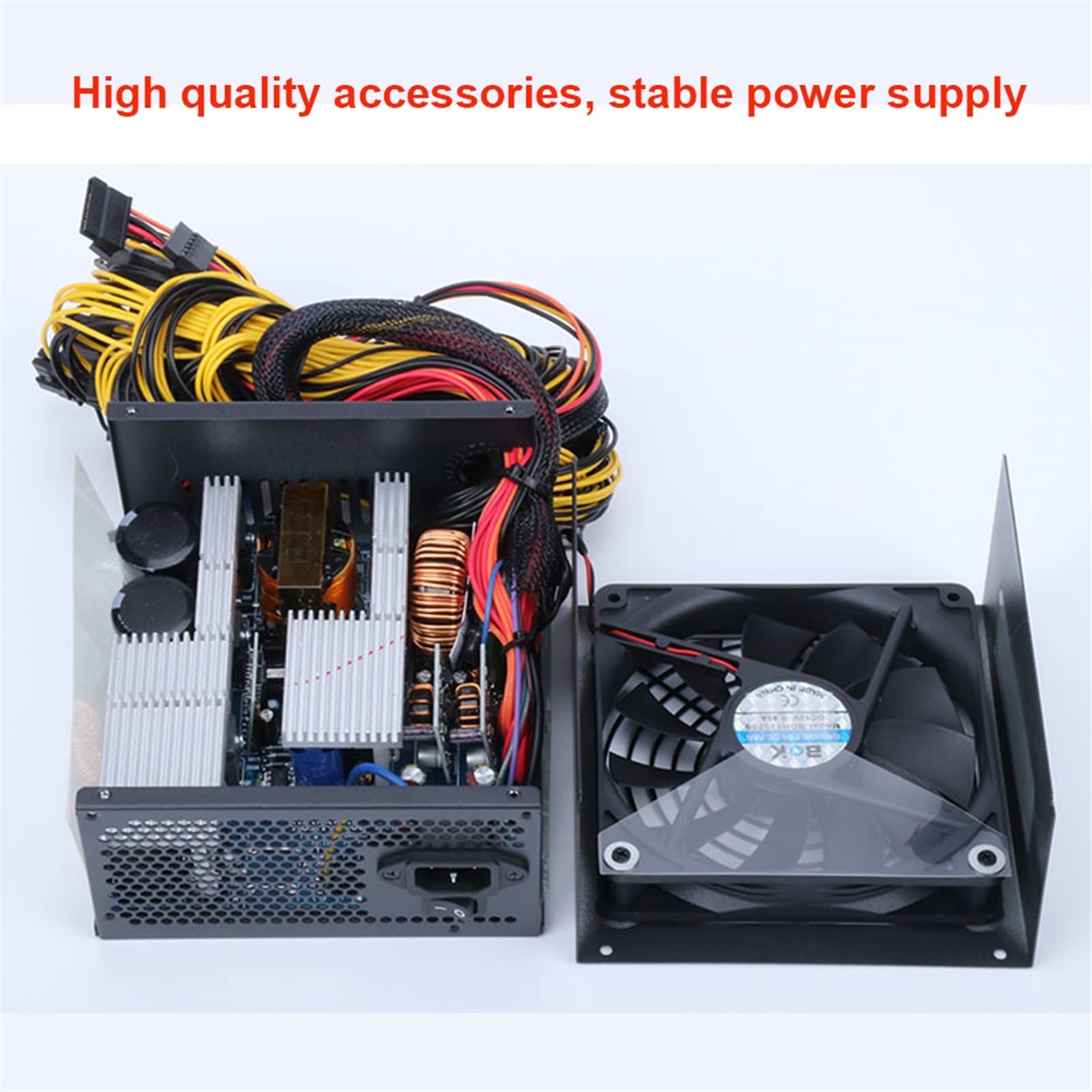 EZZON 2000/2400/2600W 180-240V ATX BTC Zasilacz górniczy 95% sprawności Ethereum ETH S9 S7 L3 Maksymalna obsługa 8 kart GPU dla platformy górniczej (2000 W do 2400 W)