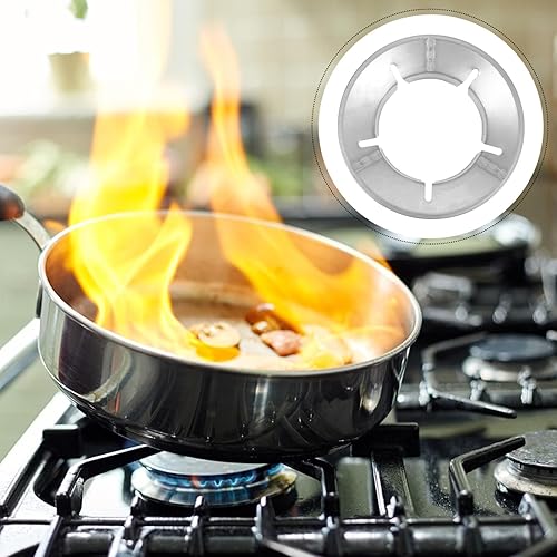Miniatura 6 de Kichvoe Anillo de estufa de gas a prueba de viento con aberturas de ahorro de energía y soporte de wok antideslizante para cocinar