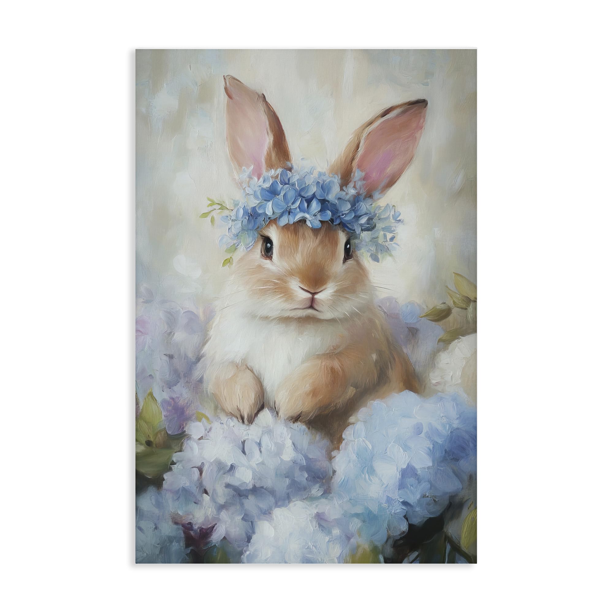 Stupell Industries 'Bunny In The Blossoms', Canvas Art, 16 x 24 Inches, Easy to Hang and Sturdy, Made in USA, by Tina LeCour