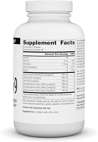 Miniatura 2 de Source Naturals Omega 3-6-9, Complejo de ácidos grasos esenciales para la salud cardíaca y cerebral - 120 cápsulas blandas