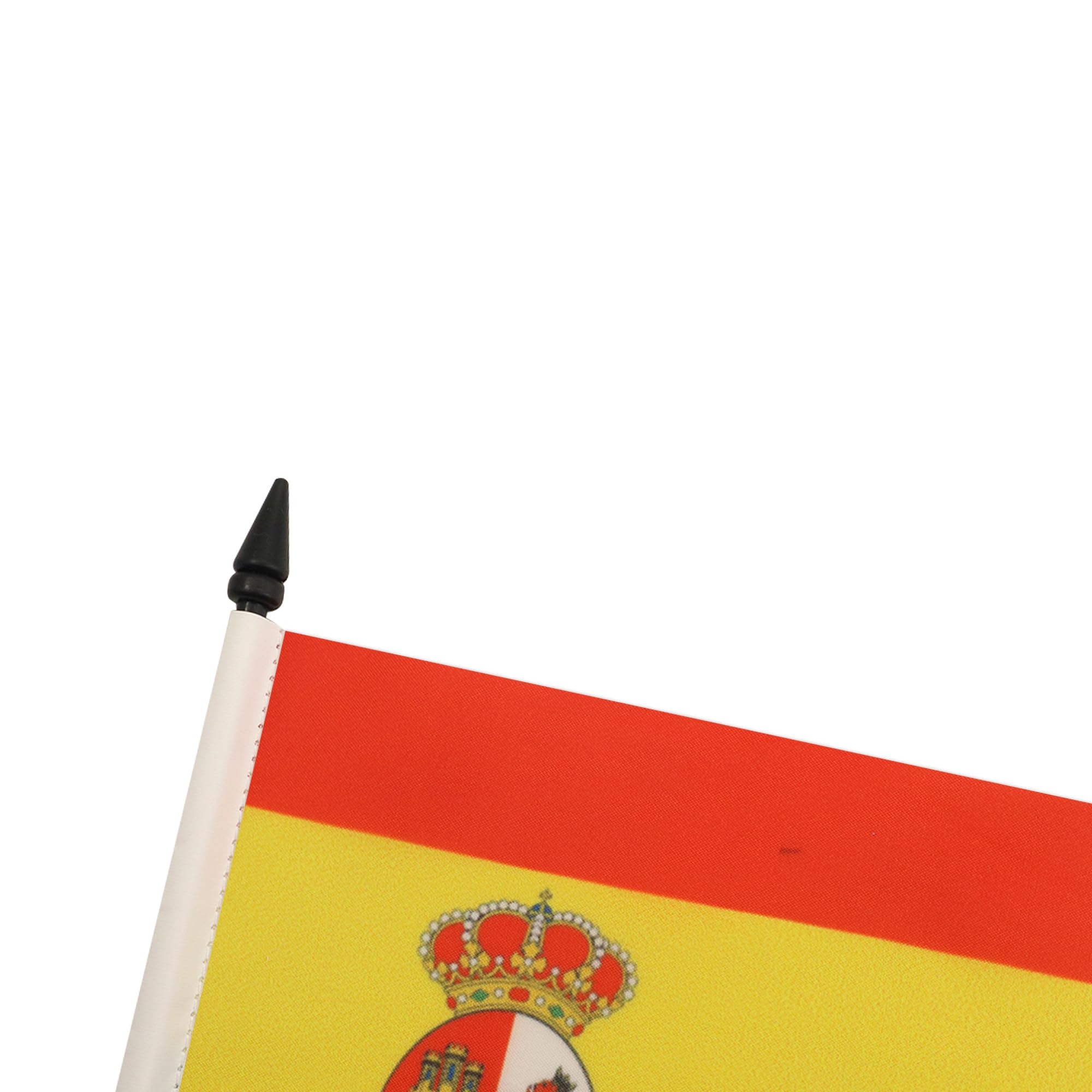 MADRID TABLE FLAG 5'' x 8'' - MADRID DESK FLAG 21 x 14 cm - Black plastic stick