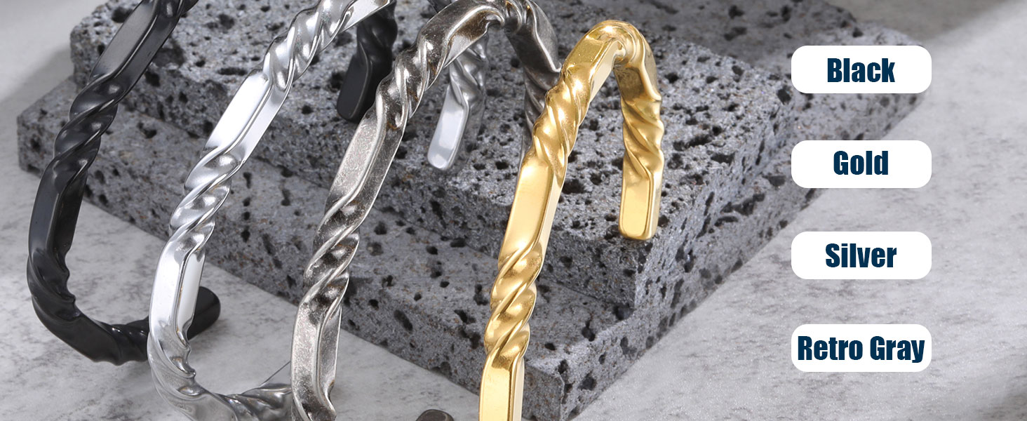 Pulsera para hombre de acero inoxidable minimalista miniatura 7