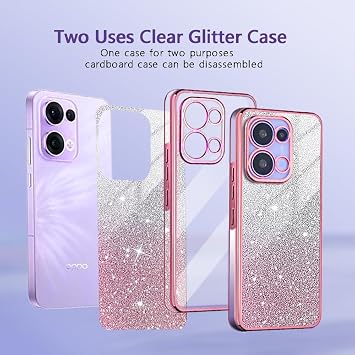 Mobile Phone Case for Xiaomi Redmi Note 13 Pro+ Plus 5G Soft and Beautiful Case with Glitter Sticker Transparent Bumper Protective Case Stylish Shockproof Case Pink