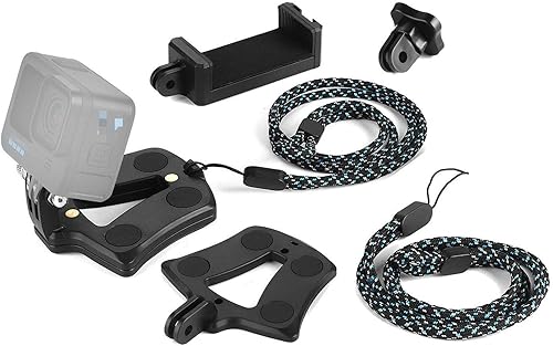 Miniatura 1 de AOEYOO Soporte de cámara de acción magnética súper rápido para Gopro, soporte magnético para valla compatible con iPhone Gopro y la mayoría de