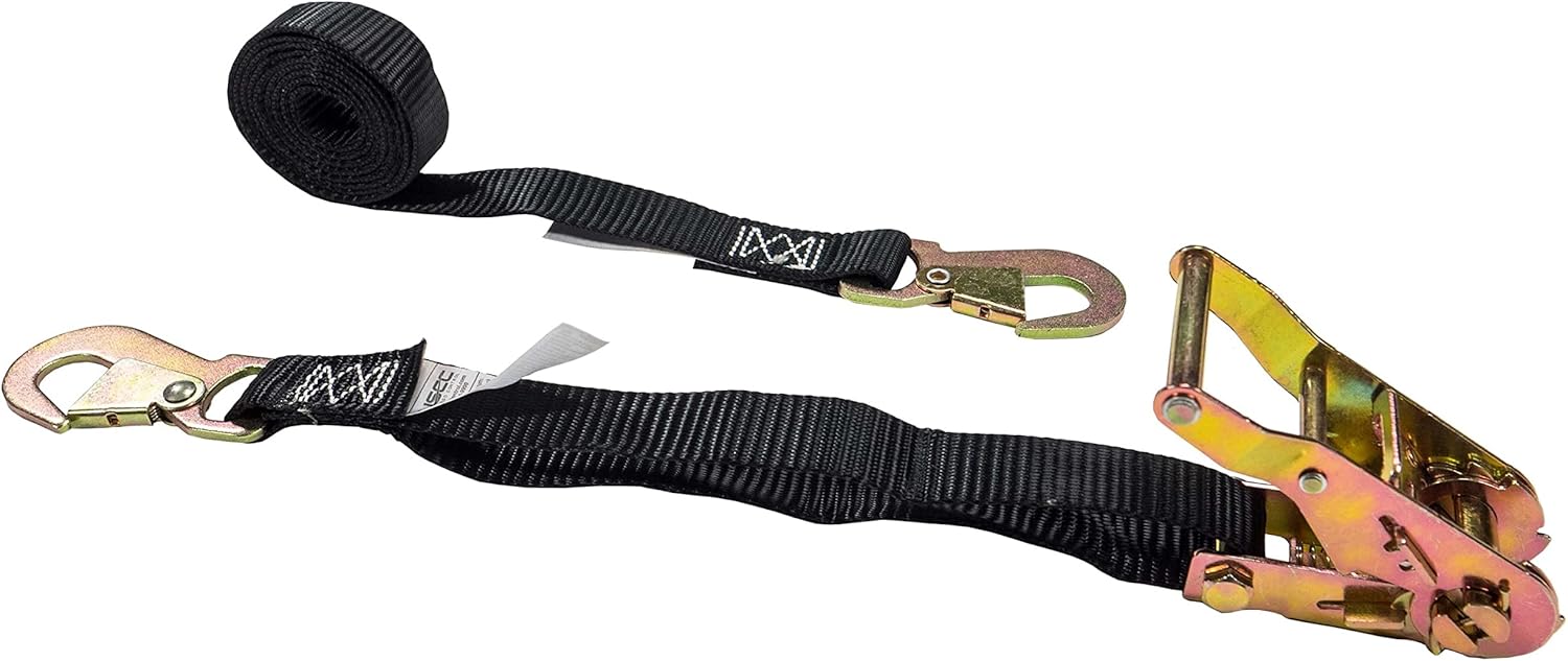 Ratchet Straps 1"x6 Ft Case of 40 – Black Snap Hook