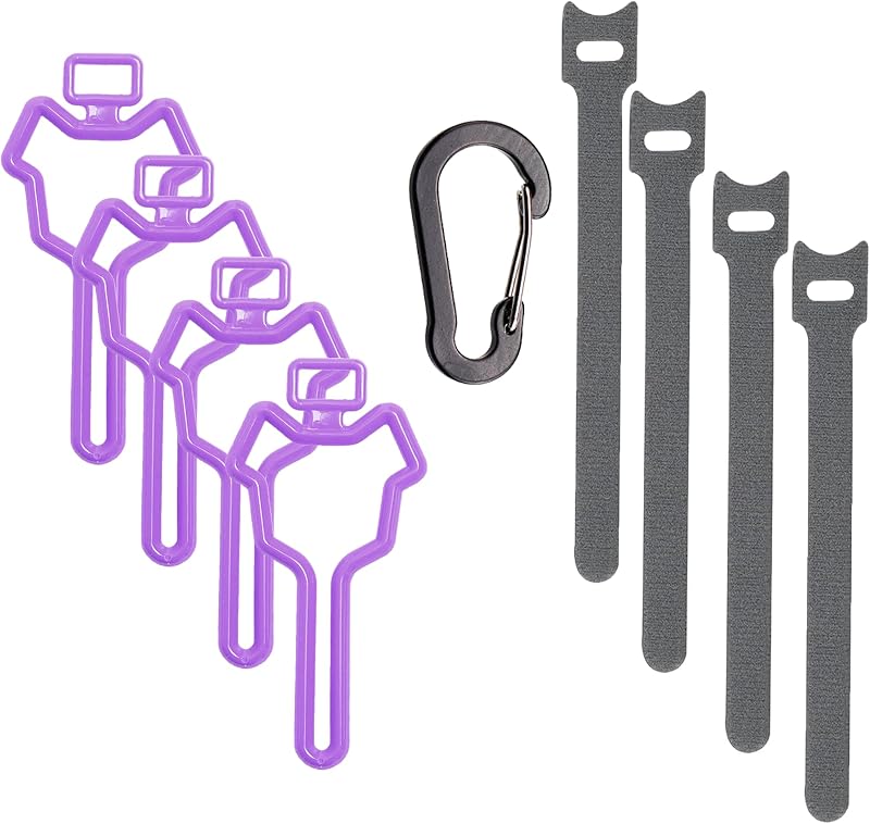 Porta-sacos para fezes de cães em plástico resistente timoqi Roxo, Pacote com 4