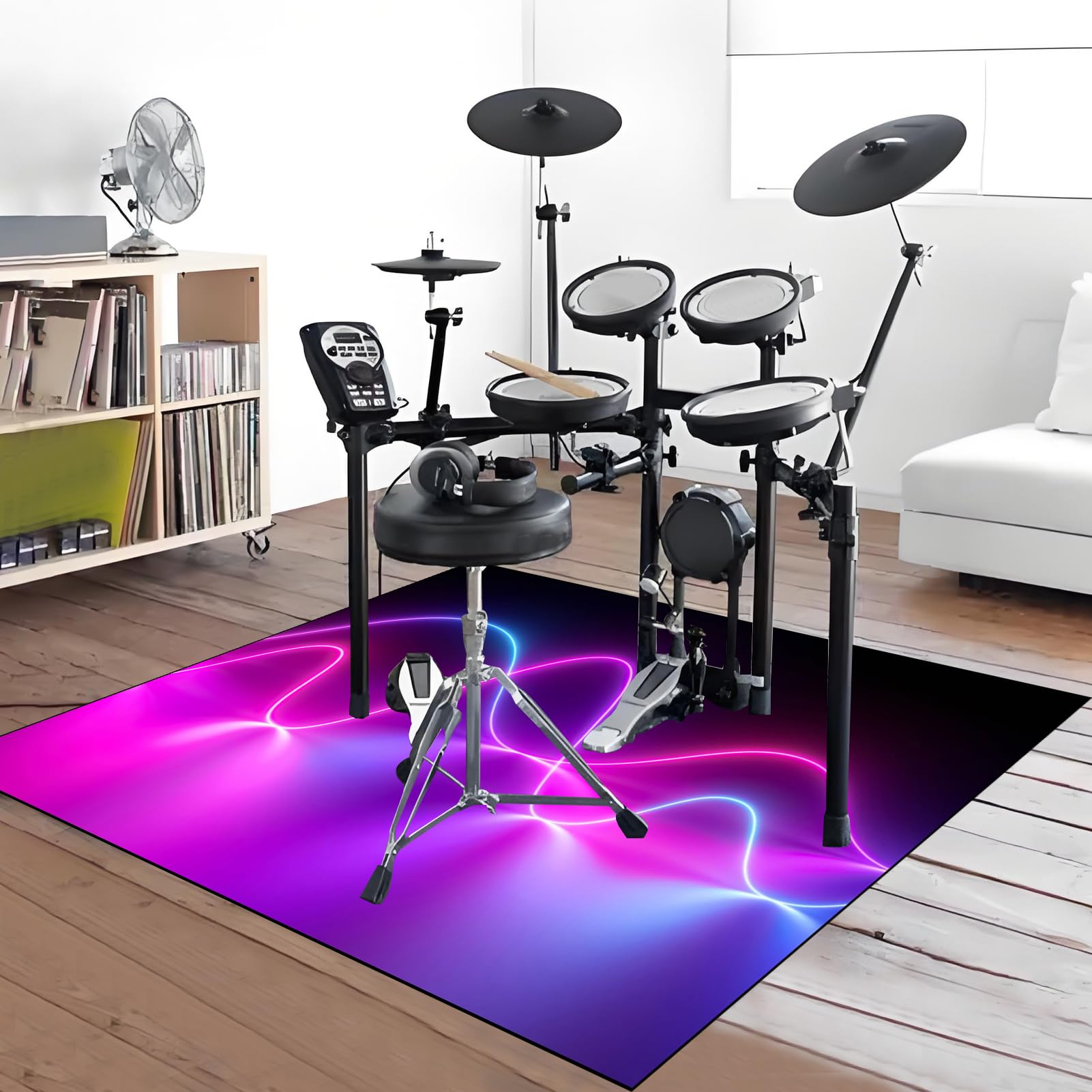Mata ochronna do akcesoriów perkusyjnych elektroniczna mata perkusyjna dźwiękoszczelna mata bębnowa mata akustyczna mata podłogowa do instrumentów muzycznych 160 x 120 cm