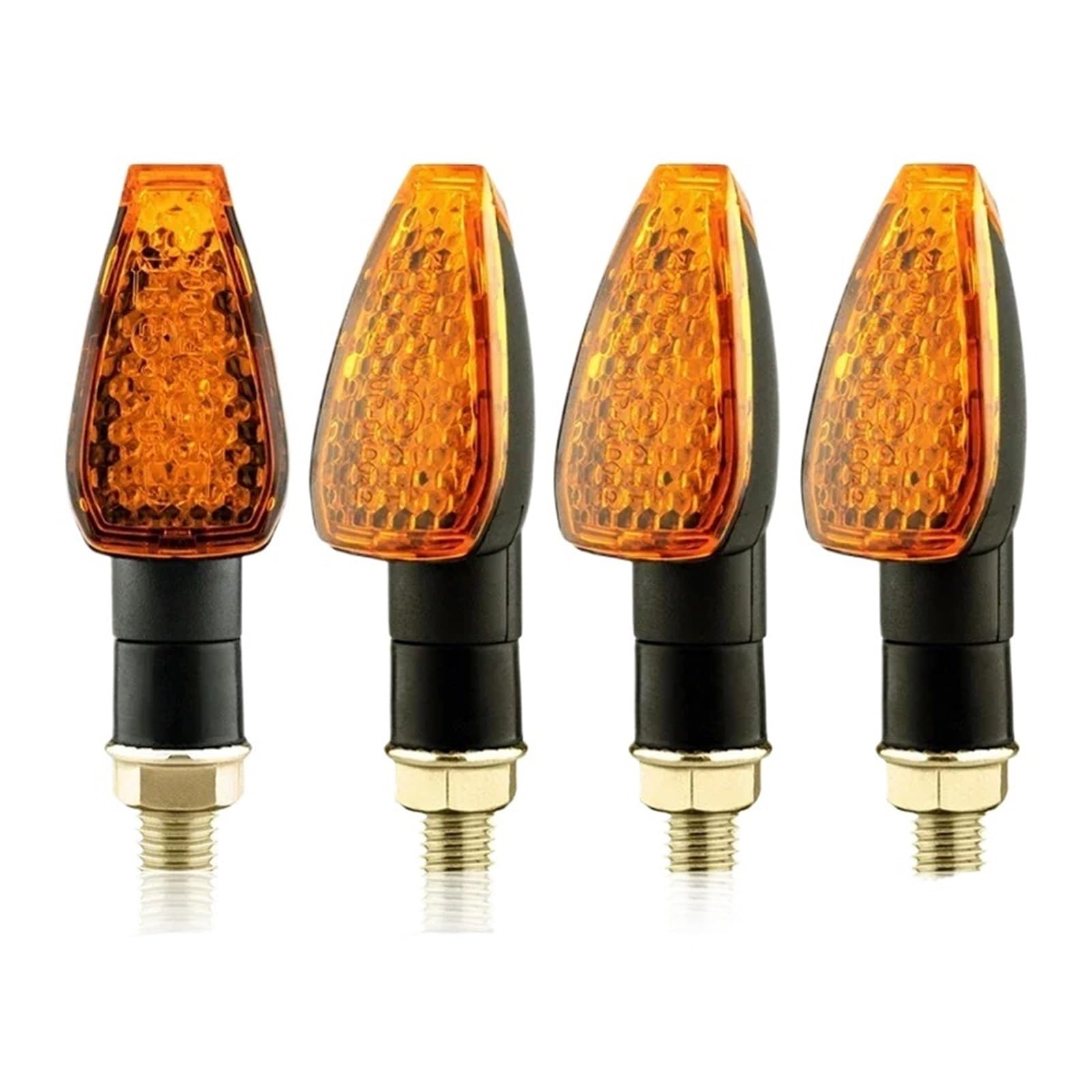 Intermitentes para Motocicleta Homologados con Marca E50, Luz Intermitente De 14 LED, Luz Ámbar Intermitente, 12 V/24 V, M10, Marca E Motocicleta Intermitentes señalizacion