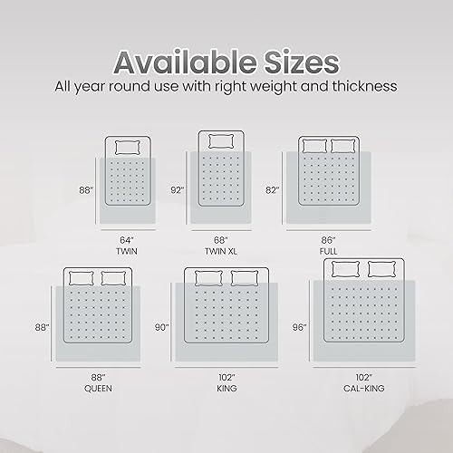 Miniatura 7 de Utopia Bedding Relleno de edredón  Edredón acolchado con pestañas en las esquinas  Edredón alternativo cosido en caja (King, gris claro)