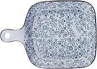 Vista 1 de Plato grande para hornear de porcelana, bandeja cuadrada única para lasaña de pasta, plato pequeño con un solo mango, juego de 3 platos para hornear