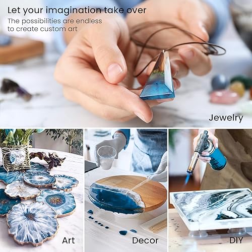 Miniatura 5 de Arteza Kit de resina epoxi, juego de recambio de 24 piezas, suministros y materiales atractivos para manualidades, accesorios de resina incluye 2