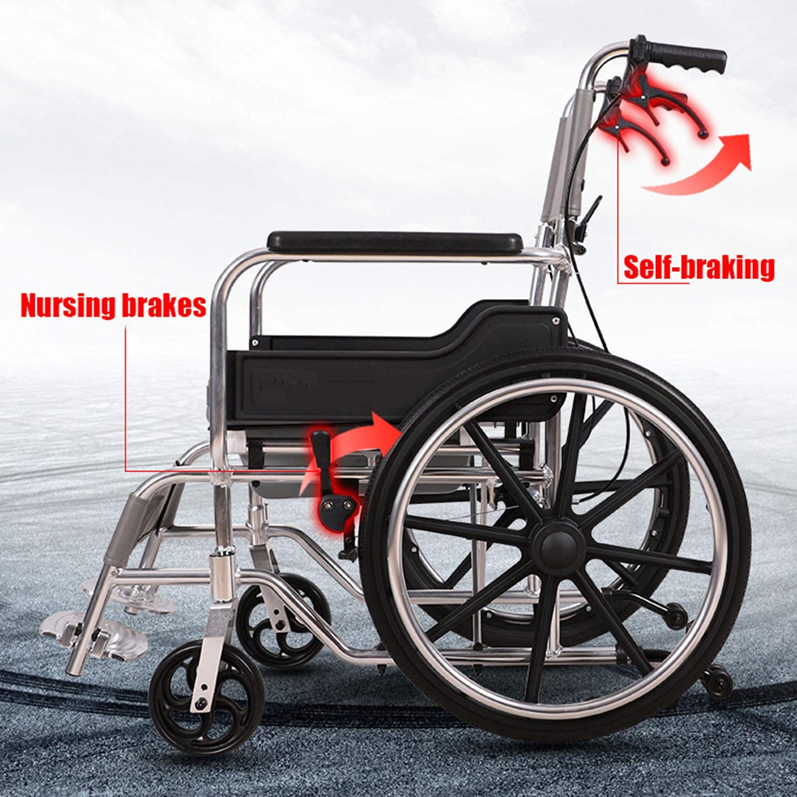 Buy Wheelchairs Folding Lightweight Self Propelled Wheelchair with