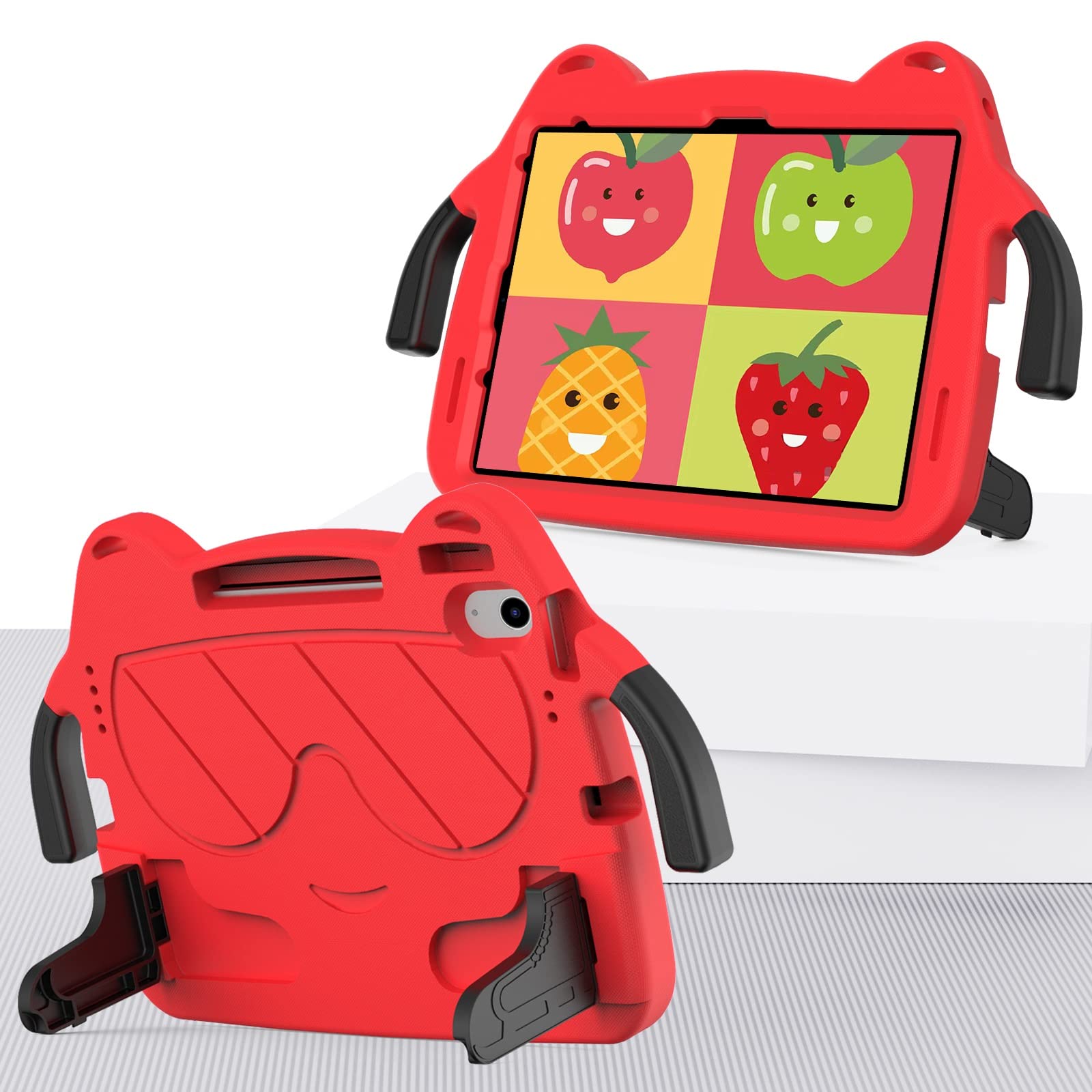 Custodia Antiurto Per IPad 10.2 Pollici (9/8/7 Gen) - Blu, EVA+PC, Con Manico E Tracolla - Protezione Bambini Con Cavalletto
