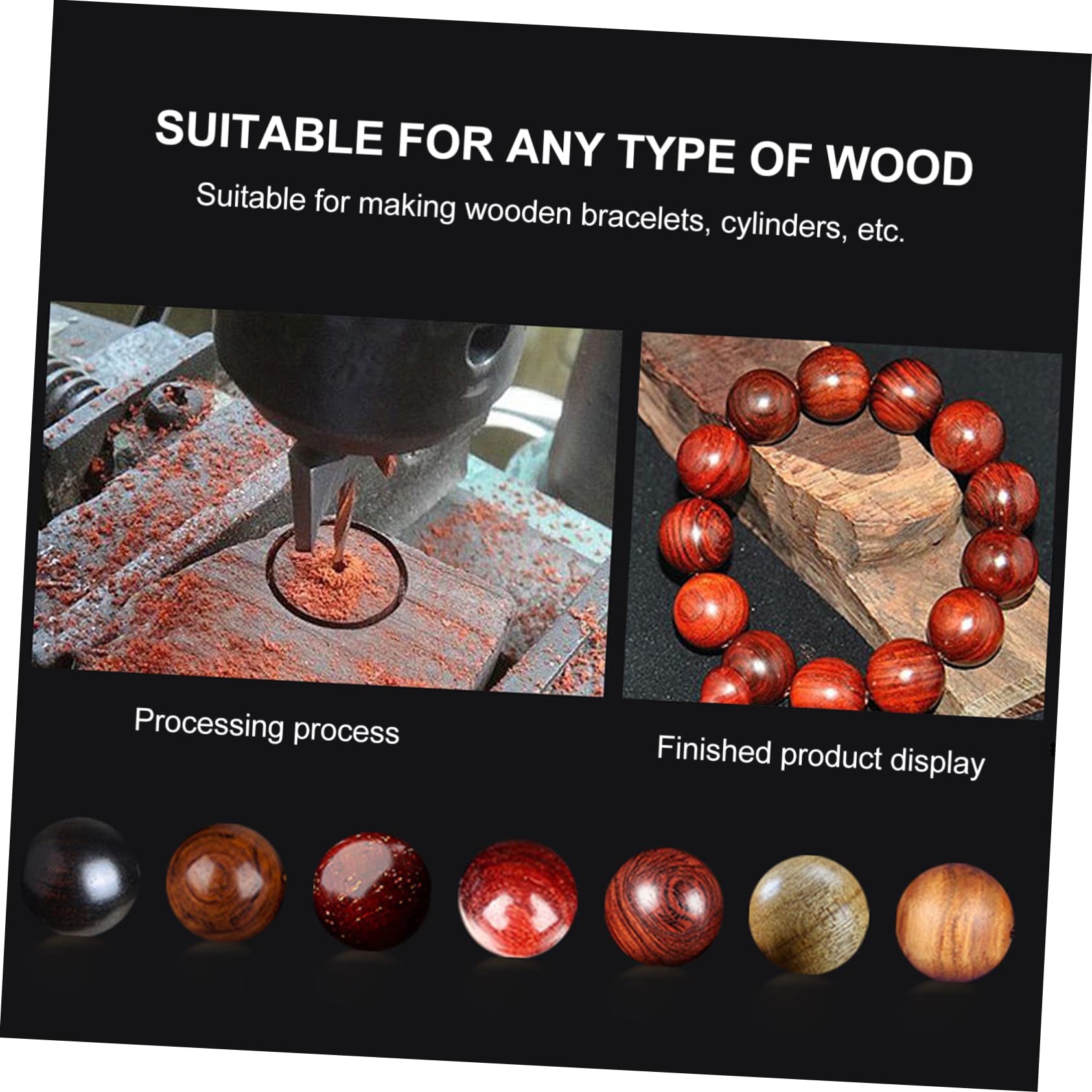 Healifty 1Juego Herramientas de Carpintería con Taladro para Pulseras y Cuentas de Madera Kit de Fresado para DIY para Perforaciones de Madera y Creación de Anillos