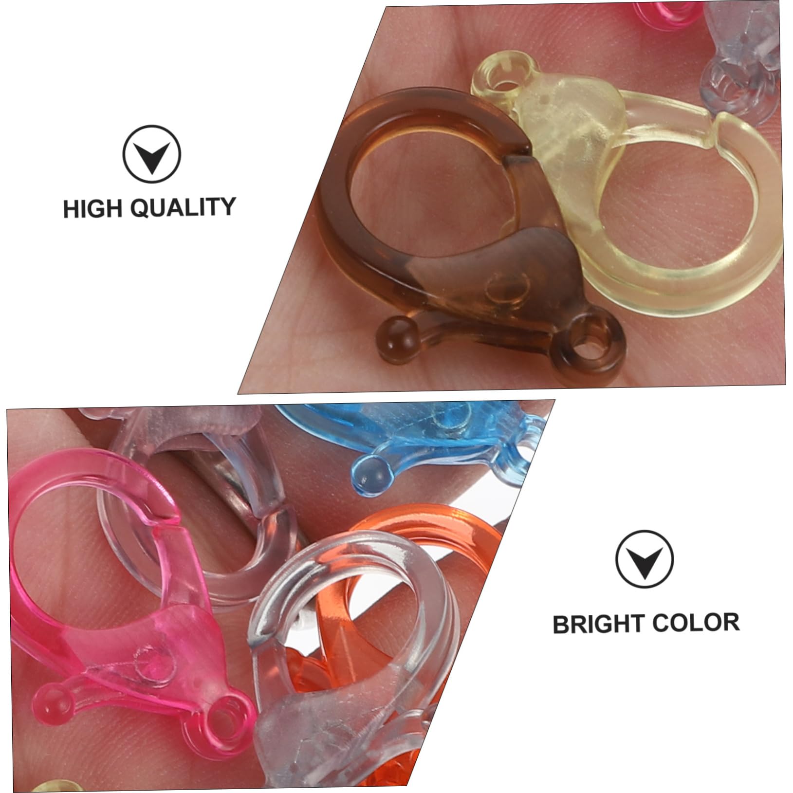 LALAFINA 250stücke Bunte Kunststoff-lobster-clips Robuste Schlüsselanhänger-haken Für Diy Bastelprojekte Claw Clasp Für Schmuckherstellung Und Kreative Anwendungen
