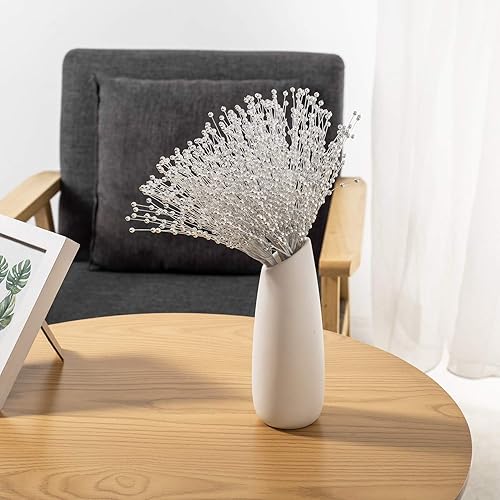 Miniatura 9 de Ramo de perlas de novia con cuentas de 50 piezas para decoración de fiesta (marfil)