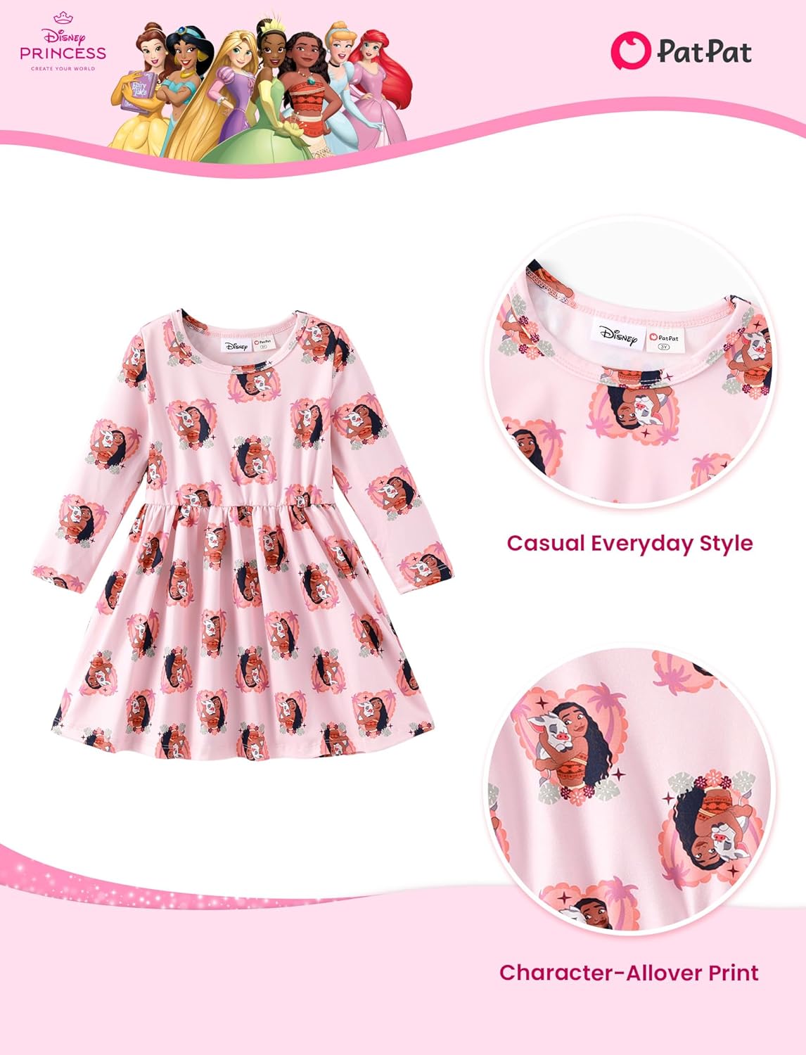 Disney Frozen Elsa Princess Minnie Mouse Stitch Toddler Girl Dresses 2 Pack Long Ruffle Sleeve Costume Set Outfit 2-13 Years - Image 6