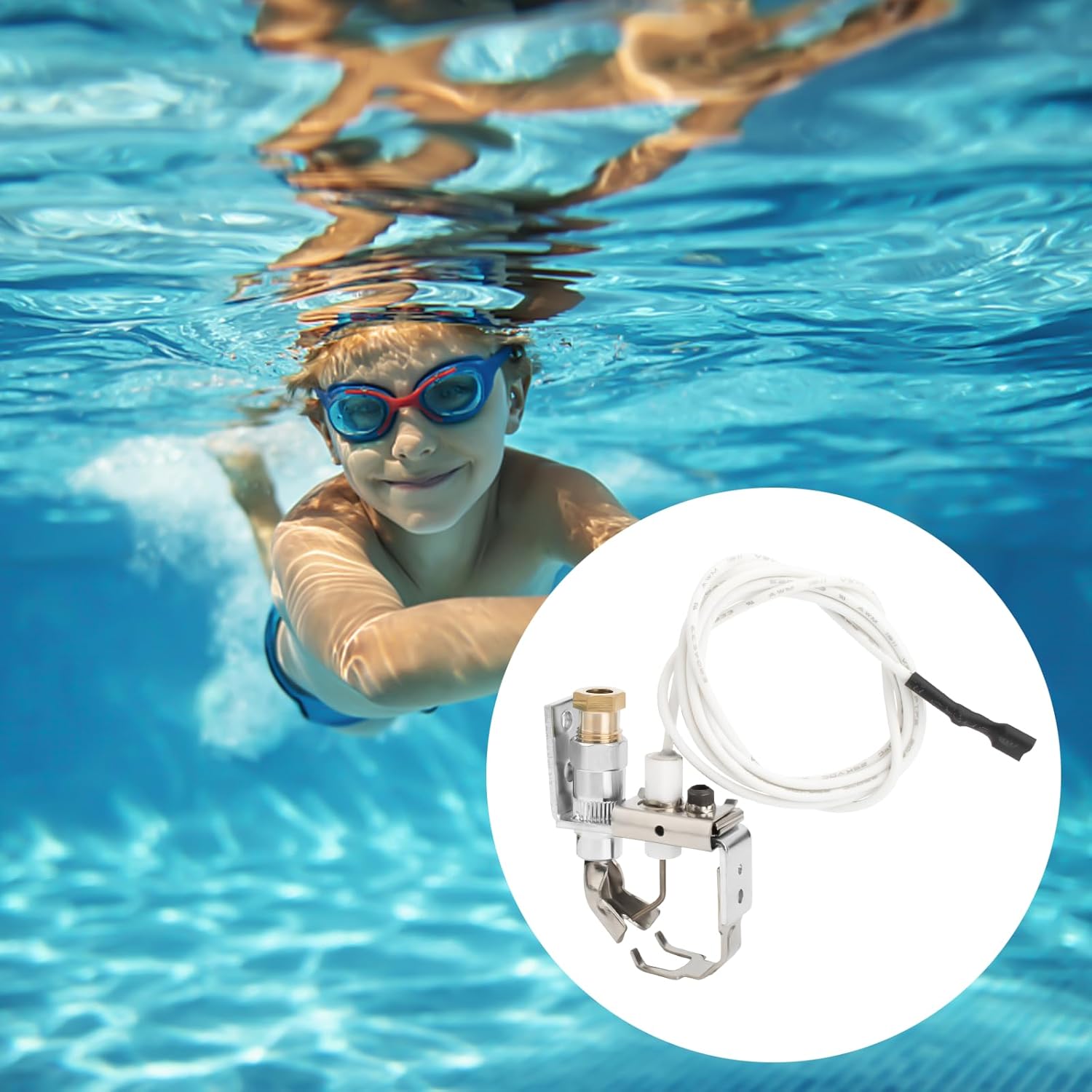 002003F Pilot Natural/Propane Lid Compatible with Raypak Pool Heater, Replacement for Raypak 106A, 206A, 266A, 336A, 406A, 405B, R403, RP2100, R156A Pool & Spa Heater Pilot Natural