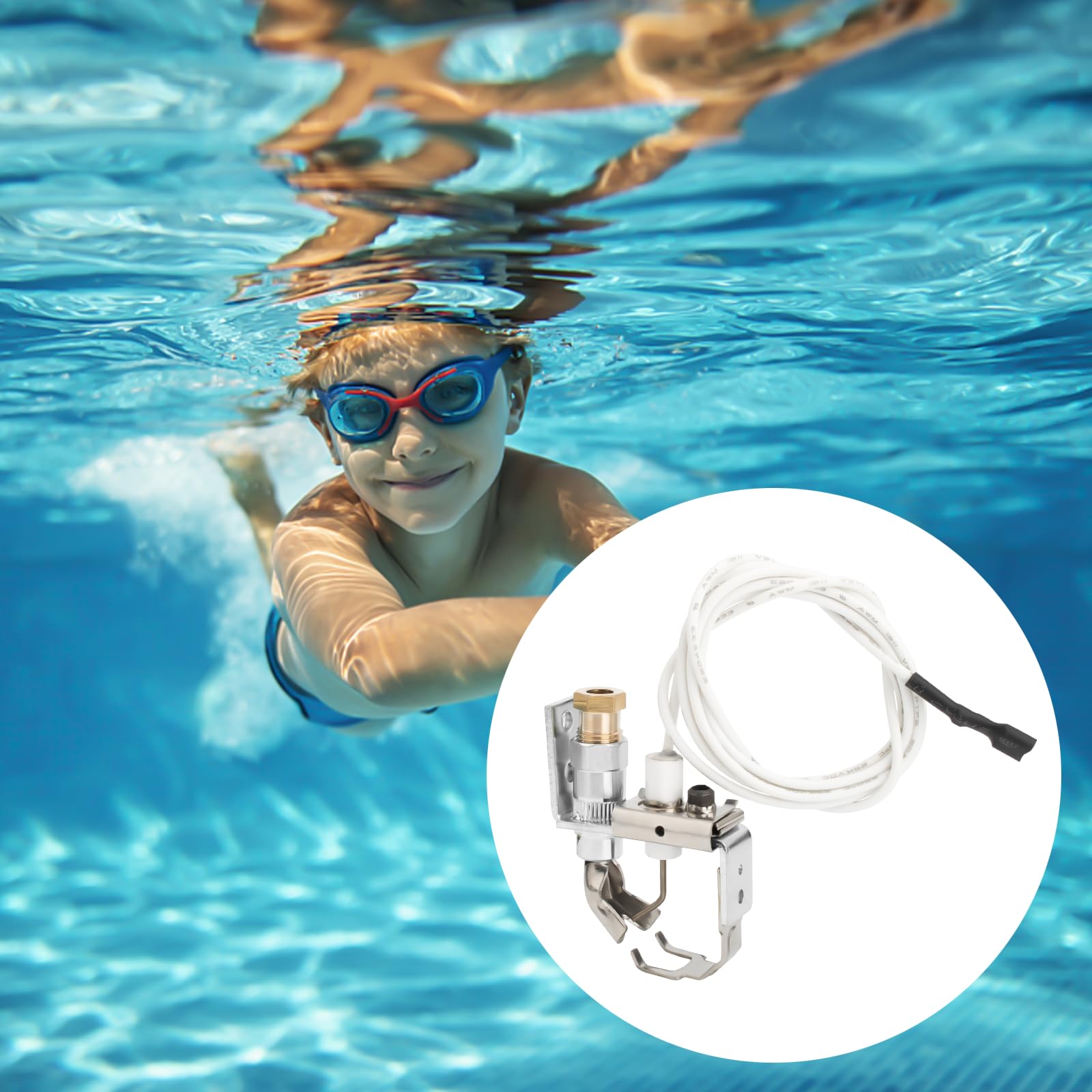 002003F Pilot Natural/Tapa de propano compatible con el calentador de piscina Raypak, repuesto para Raypak 106A, 206A, 266A, 336A, 406A, 405B, R403, RP2100, R156A, calentador de piscina y spa