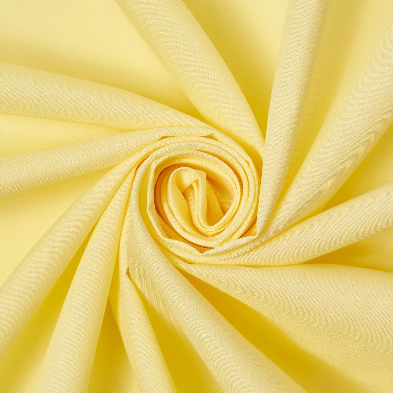 Cotton Polyester Broadcloth Fabric Apparel 45 (5 Yard, Light Yellow)