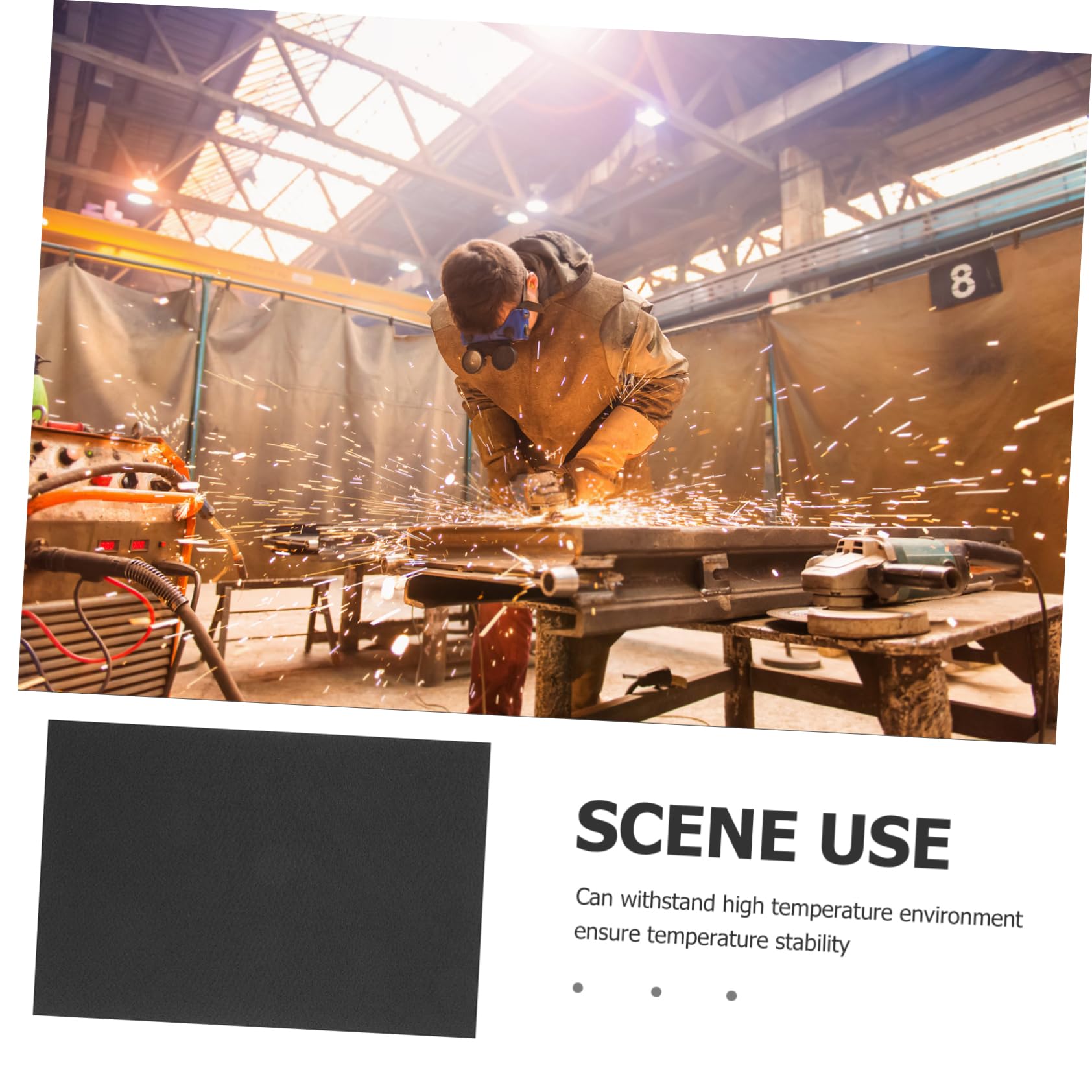 GRIRIW Carbon Felt for Welding Heat Resistant Material Welding Blanket Graphite