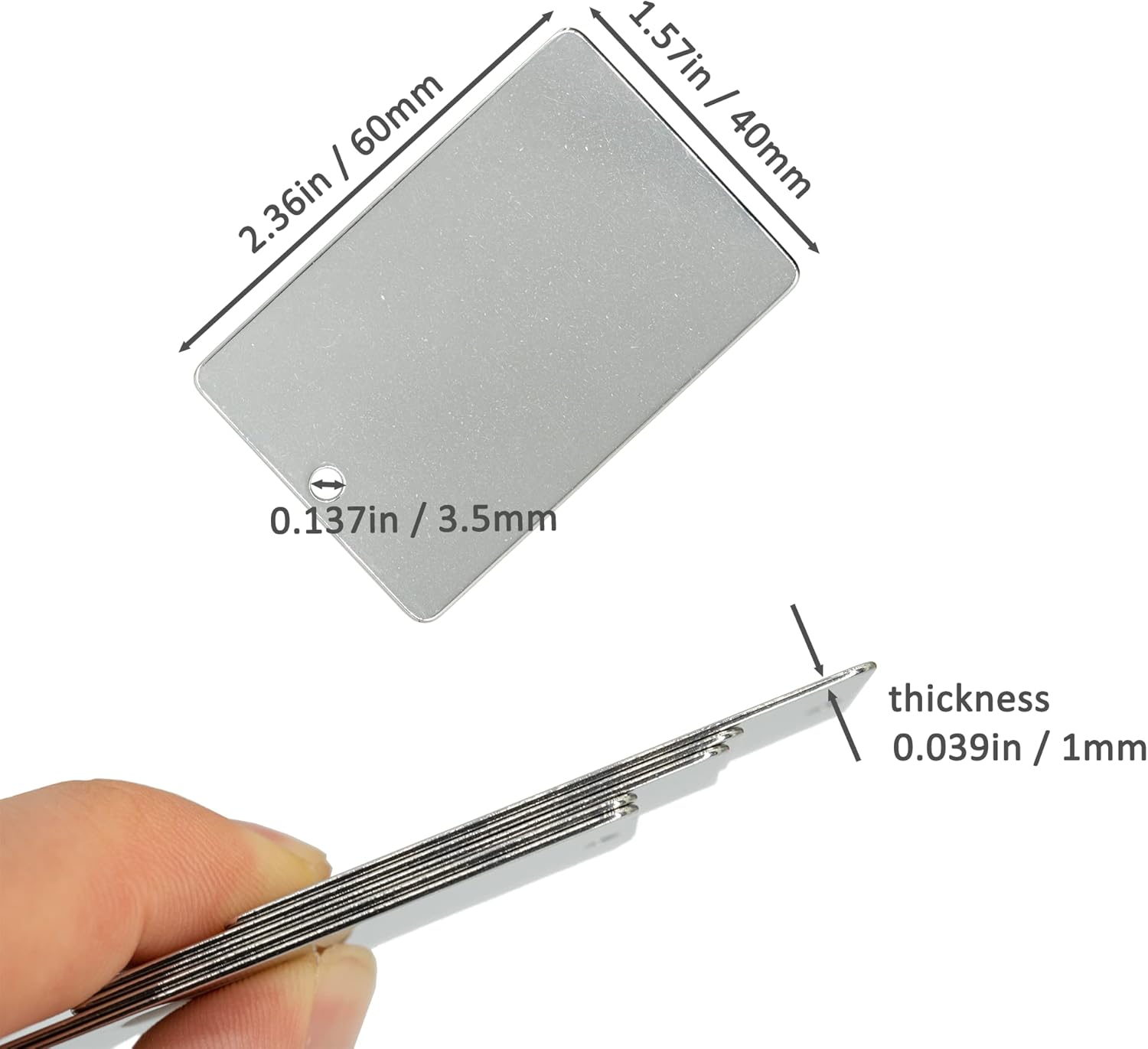 StayMax Engraving Blanks Stamping Blanks 25 Pack 6x4 CM