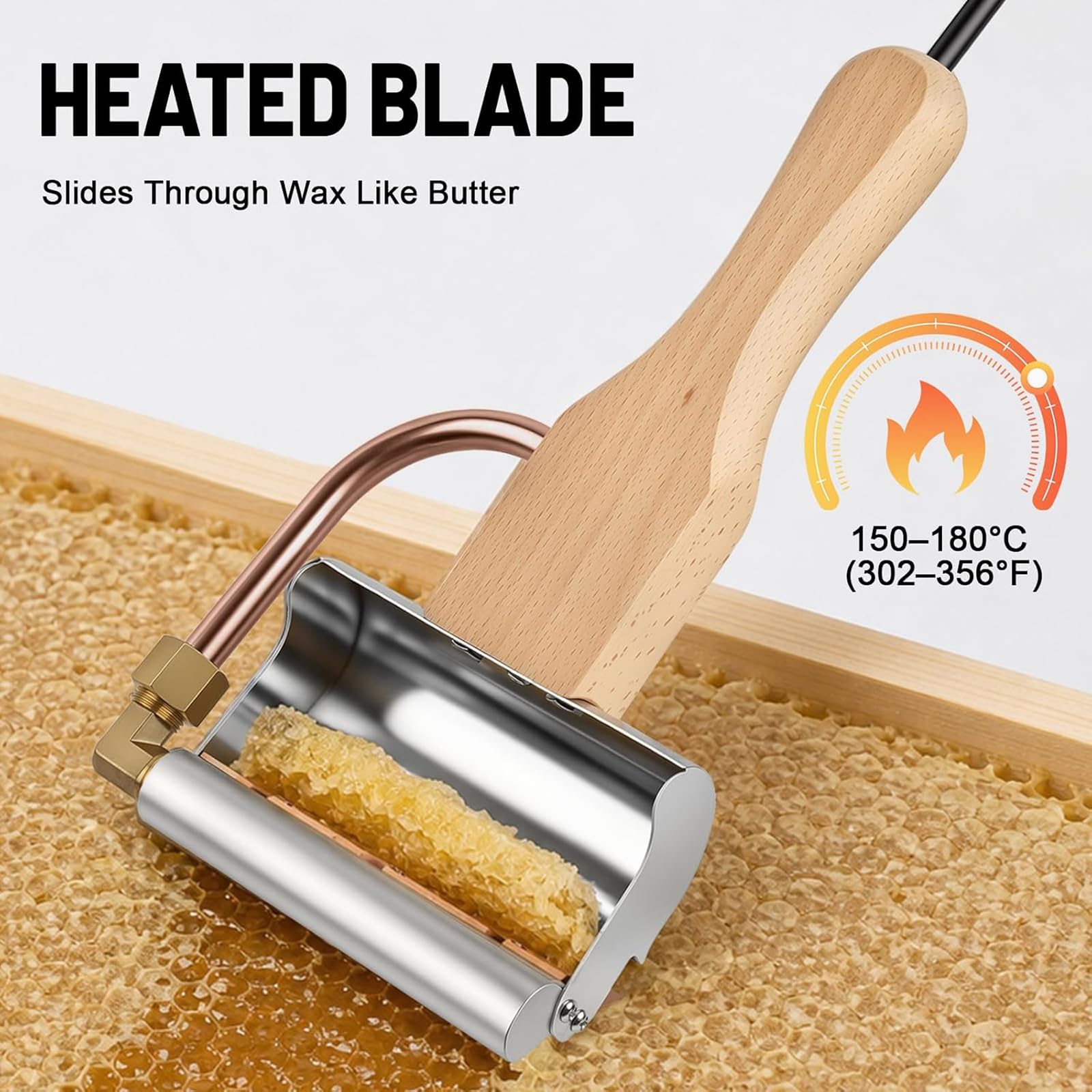 Extracteur de miel électrique, racloir à cire chauffant avec cutter