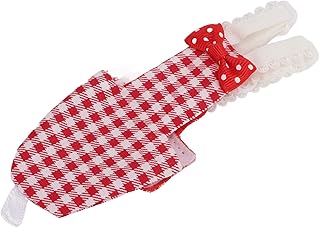 Parrots Pilot Suit, Red Grid Bird Diaper Adjustable Protective Waterproof for Budgies for Macaw for Parakeet(S Number, Red Grid)