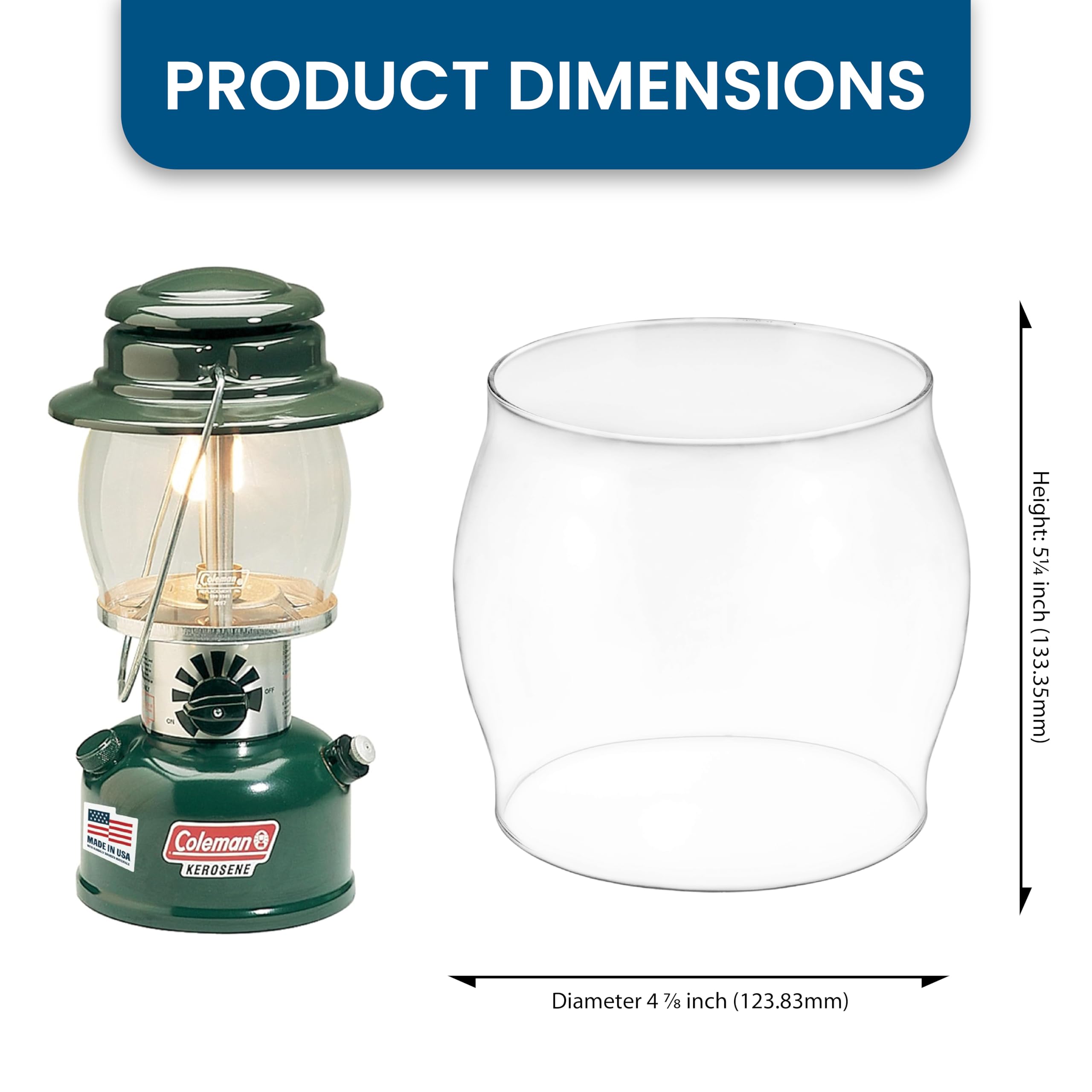 Amazon.com: American Mantle Lantern Globe Replacement Height: 5¼