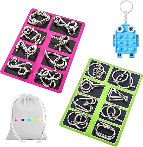 YXMGC Brain Teaser - Rompecabezas de alambre de metal para prueba de coeficiente intelectual juguetes de descompresión juego de desbloqueo juguete