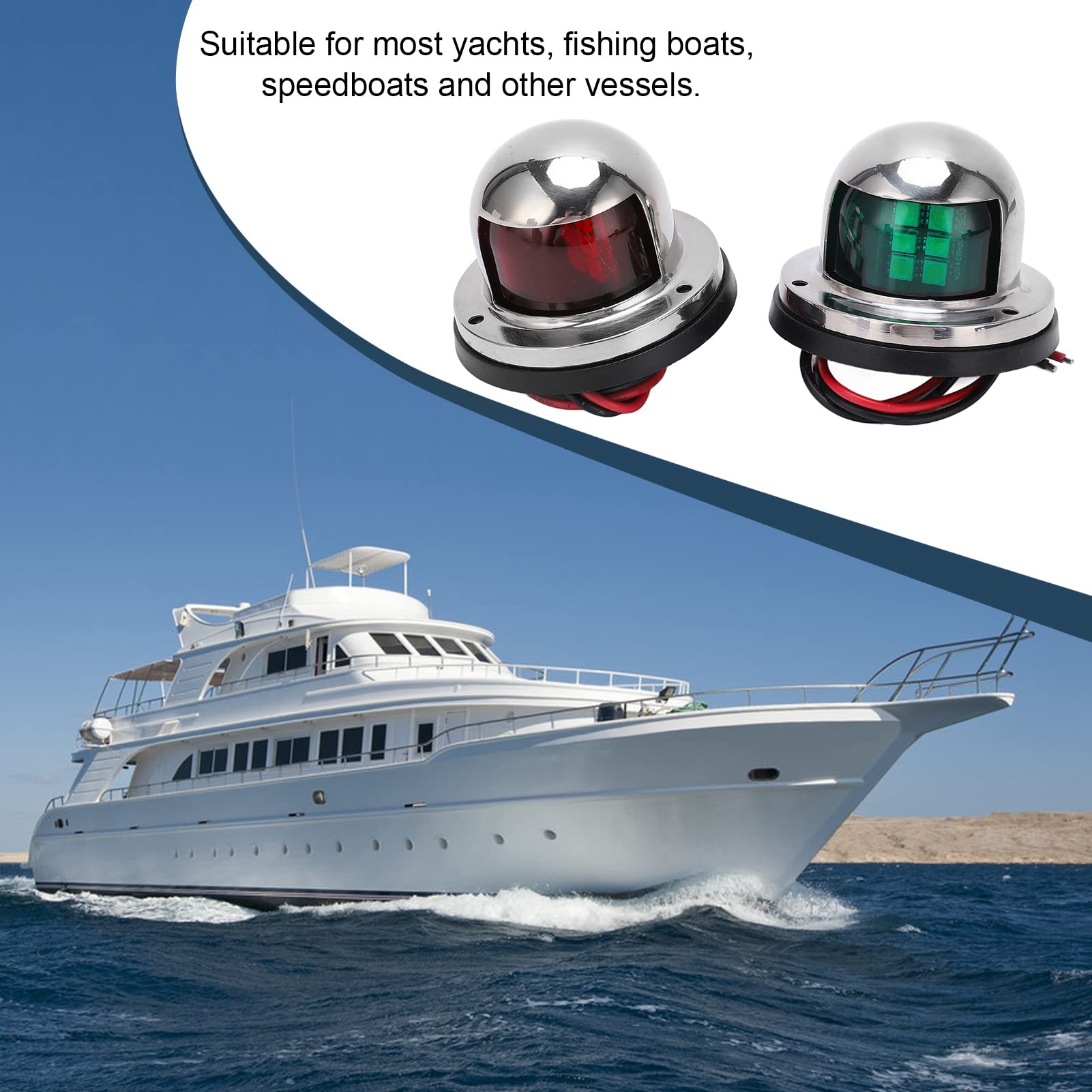 Feux De Navigation LED Pour Bateau - Rouge Et Vert - Étanche IP - 12-30V - Pour Pêche, Yacht, Remorque - Sécurité Nautique Nocturne