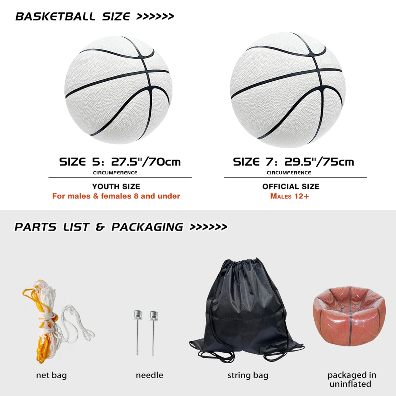 Ballon de Basket Personnalisé Décoratif, Ballon de Basket Taille 5/7, Adapté à Une Utilisation en intérieur/extérieur, pour Les équipes (Impression intégrale)